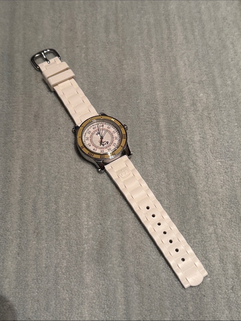 Juicy Couture y2k Stainless Steel Watch with Rubber Band